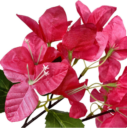Pack of 16 - Artificial Bougainvillea Flower Stems Silk Bougainvillea Long Branches Full Blossoms for Home Wedding Table Centerpiece Shower Event Backdrop Indoor Outdoor Decorations (Fuchsia)
