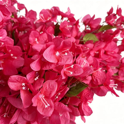 Pack of 16 - Artificial Bougainvillea Flower Stems Silk Bougainvillea Long Branches Full Blossoms for Home Wedding Table Centerpiece Shower Event Backdrop Indoor Outdoor Decorations (Fuchsia)