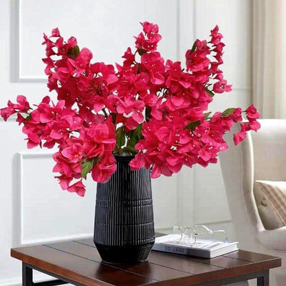 Pack of 16 - Artificial Bougainvillea Flower Stems Silk Bougainvillea Long Branches Full Blossoms for Home Wedding Table Centerpiece Shower Event Backdrop Indoor Outdoor Decorations (Fuchsia)