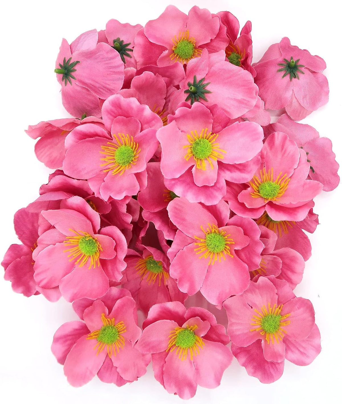 20pcs Artificial Poppy Flower Heads, Red