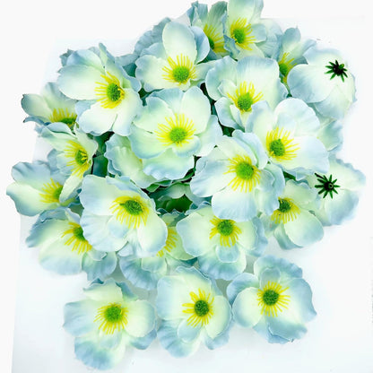 20pcs Artificial Poppy Flower Heads, Red