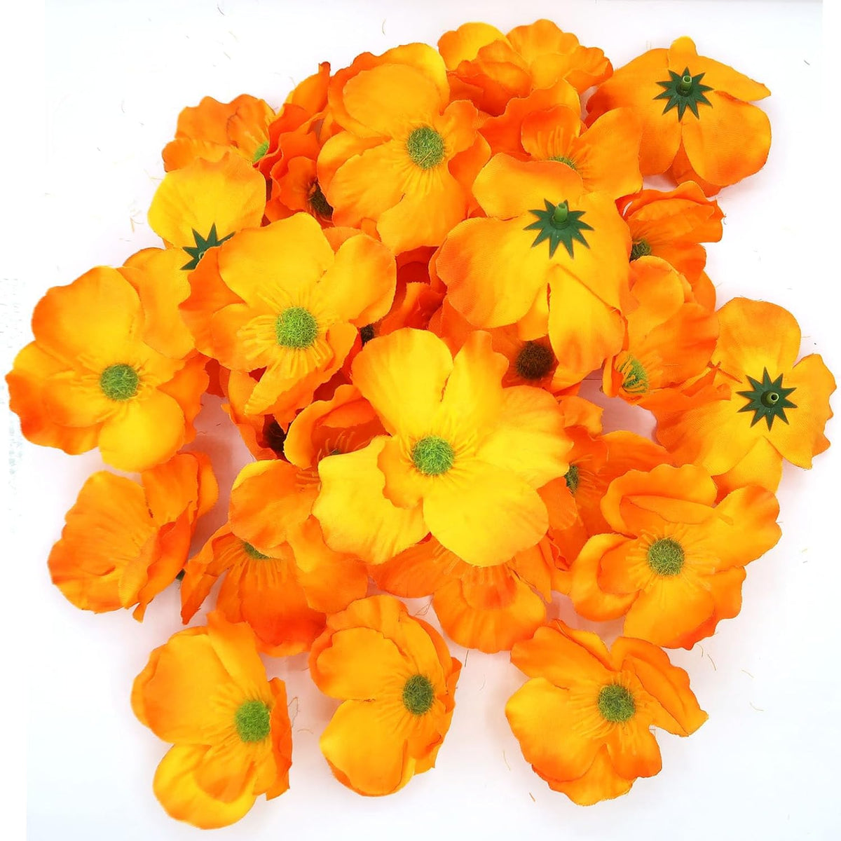 20pcs Artificial Poppy Flower Heads, Red