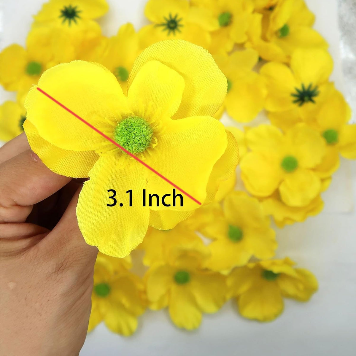 20pcs Artificial Poppy Flower Heads, Red