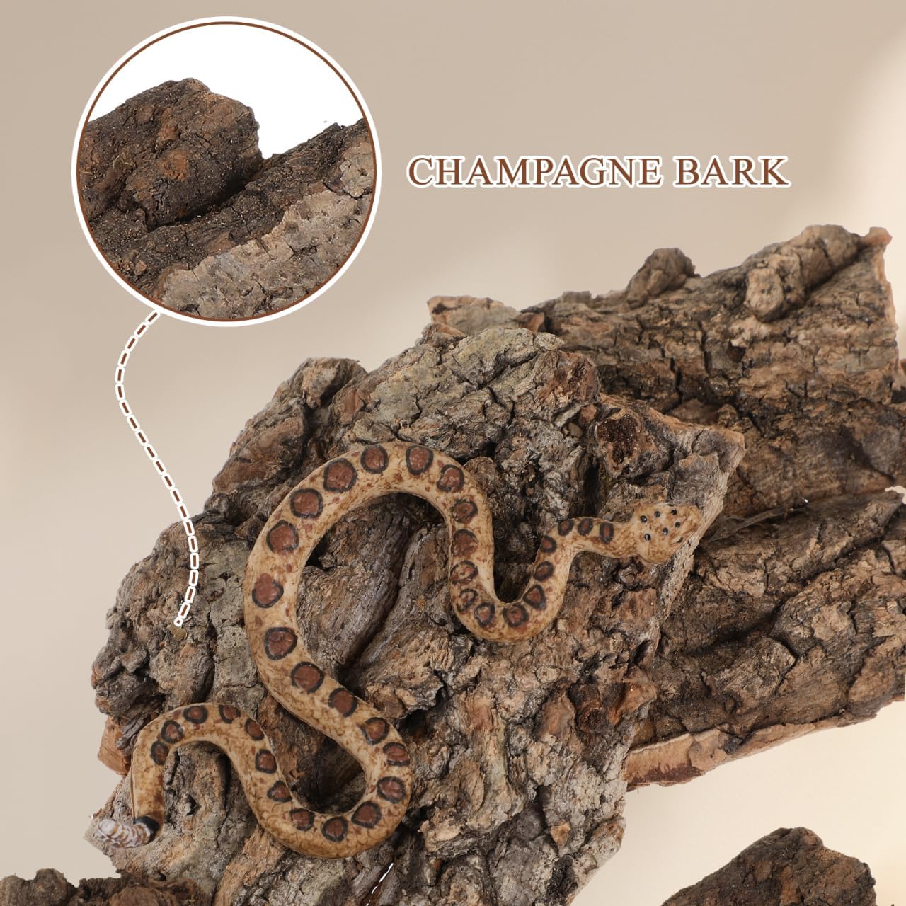 4Pcs Reptile Tree Bark Reptile Hides: Natural Wood Cork Bark Gecko Hide Small Climbing Barks Terrarium Decor Lizard Geckos Tortoise Birdcage Tank Accessories Water Tube Landscaping