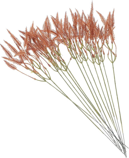 Artificial Bunny Tail Grass Stems, Realistic Faux Rabbit Tails Plant Decor, Brown Artificial Plant Adornments for Home and Wedding Floral Arrangements