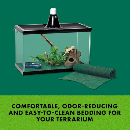Reptile Carpet Terrarium Floor Liner, Green, 10G, 17.25 x 35.25