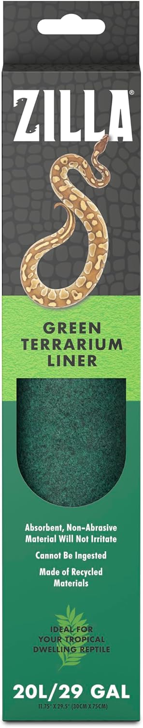 Reptile Carpet Terrarium Floor Liner, Green, 10G, 17.25 x 35.25
