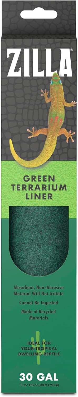 Reptile Carpet Terrarium Floor Liner, Green, 10G, 17.25 x 35.25