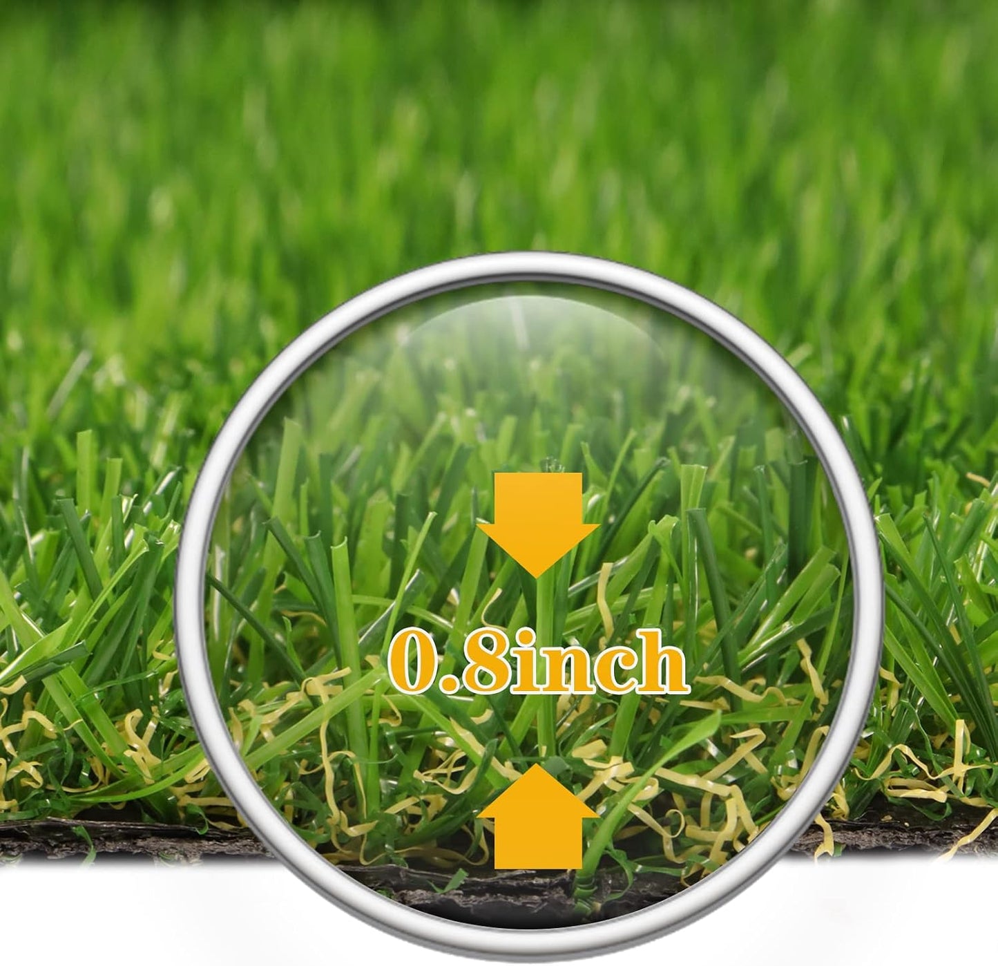 Artificial Grass Fake Grass Lawn Turf 4 ft 10 in x 8 ft, Realistic Synthetic Pet Turf Garden Landscape, Indoor/Outdoor Rugs with Drain Holes, Dogs Pee Pads Area, Customized Available