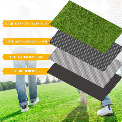 Artificial Grass Fake Grass Lawn Turf 4 ft 10 in x 8 ft, Realistic Synthetic Pet Turf Garden Landscape, Indoor/Outdoor Rugs with Drain Holes, Dogs Pee Pads Area, Customized Available