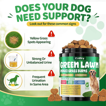 Dog Urine Neutralizer for Lawn, Green Grass Chews for Dogs, 200 Ct, Chicken