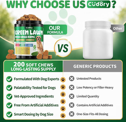 Dog Urine Neutralizer for Lawn, Green Grass Chews for Dogs, 200 Ct, Chicken