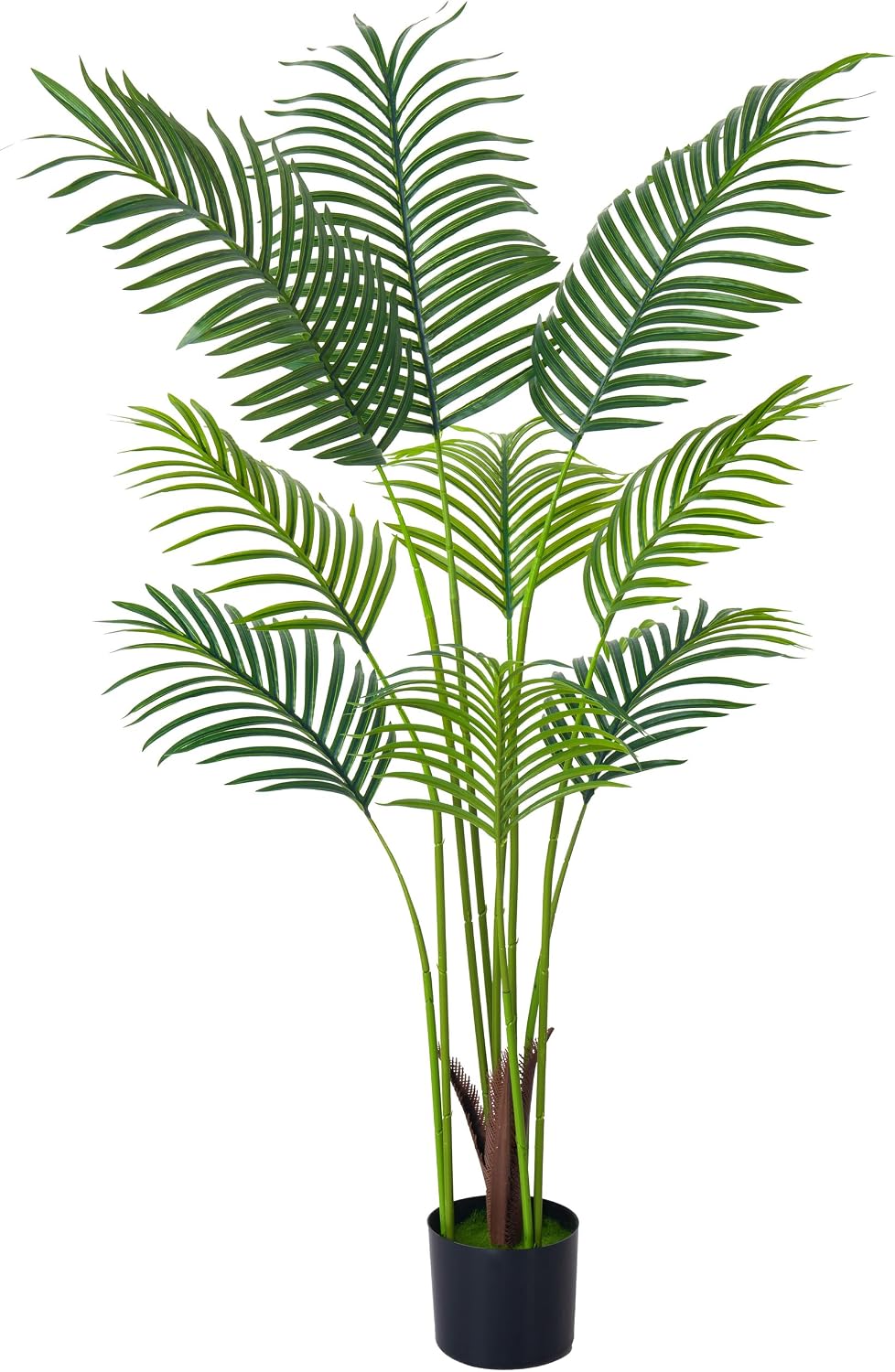 2Packs 4FT Artificial Bird of Paradise Plant,Faux Palm Tree Potted Plant with Real Touch Leaves,Fake Trees for Home Living Room Office Indoor Outdoor Decor(4 FT-2Packs)