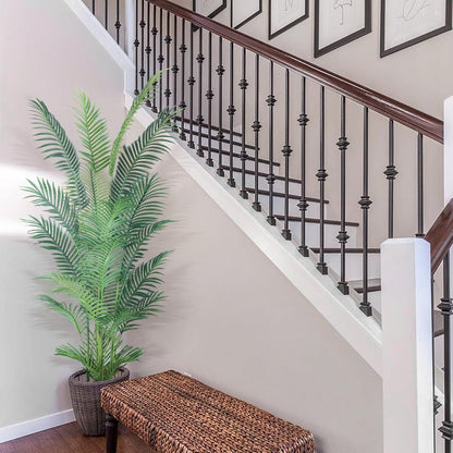 2Packs 4FT Artificial Bird of Paradise Plant,Faux Palm Tree Potted Plant with Real Touch Leaves,Fake Trees for Home Living Room Office Indoor Outdoor Decor(4 FT-2Packs)