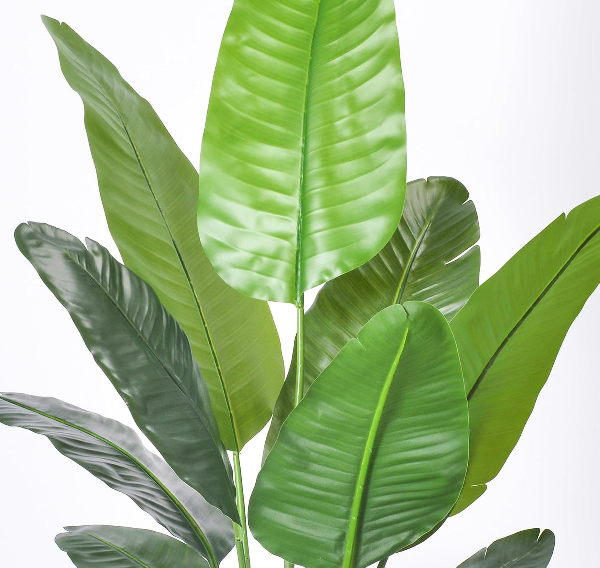2Packs 4FT Artificial Bird of Paradise Plant,Faux Palm Tree Potted Plant with Real Touch Leaves,Fake Trees for Home Living Room Office Indoor Outdoor Decor(4 FT-2Packs)