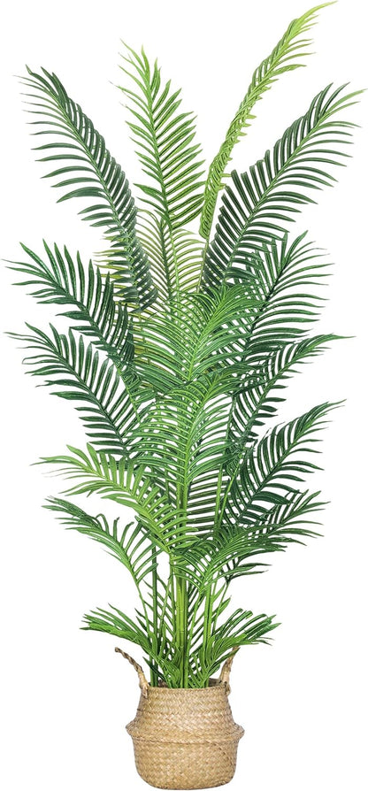 2Packs 4FT Artificial Bird of Paradise Plant,Faux Palm Tree Potted Plant with Real Touch Leaves,Fake Trees for Home Living Room Office Indoor Outdoor Decor(4 FT-2Packs)