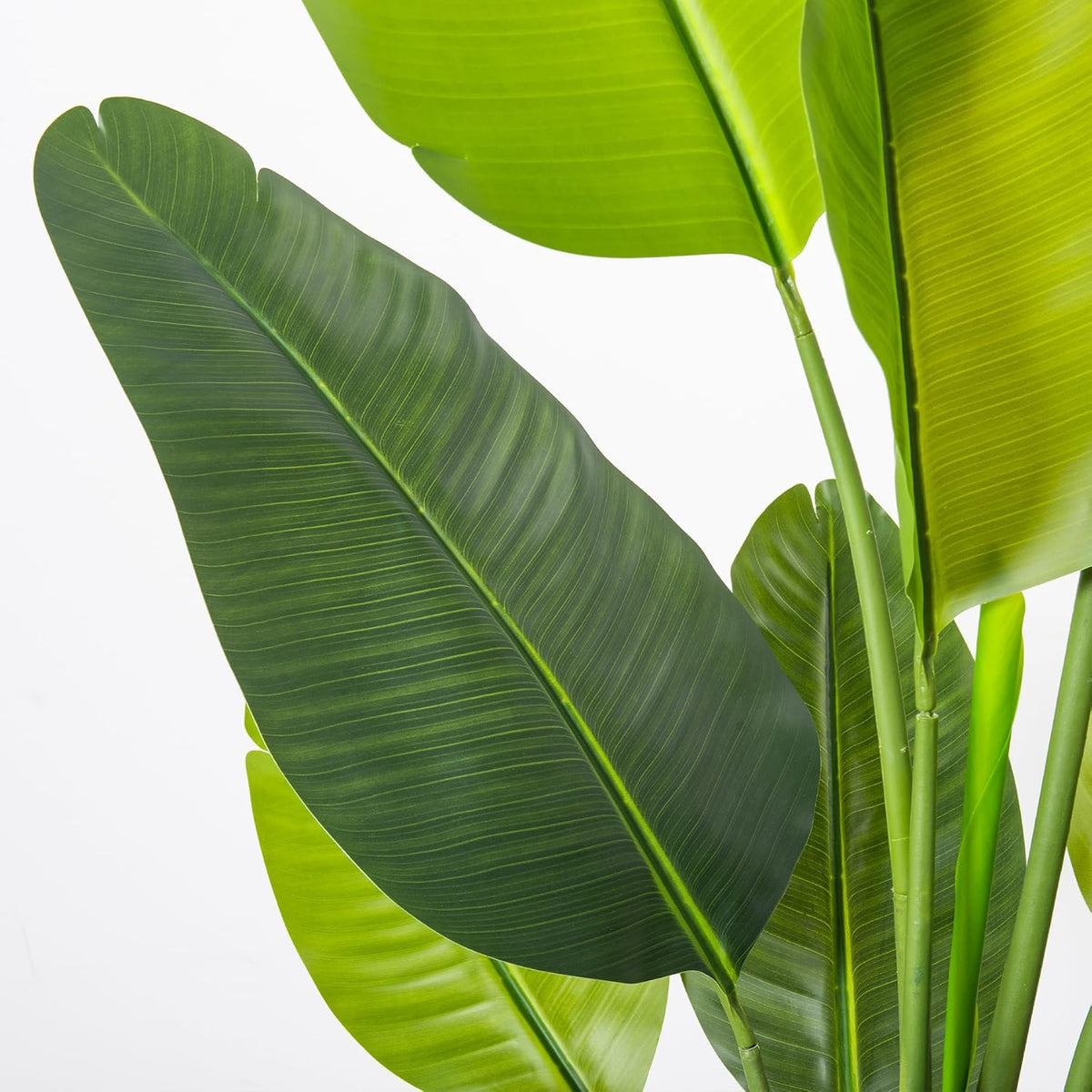 2Packs 4FT Artificial Bird of Paradise Plant,Faux Palm Tree Potted Plant with Real Touch Leaves,Fake Trees for Home Living Room Office Indoor Outdoor Decor(4 FT-2Packs)
