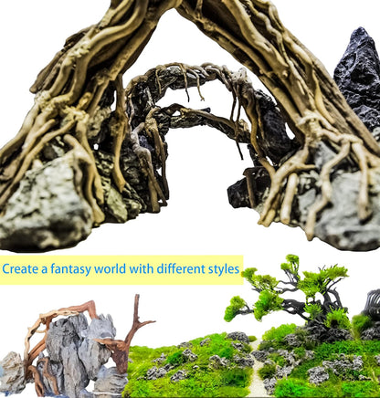 8-Pack Natural Driftwood, Sinkable Spider Wood (3.15''-4'') | Assorted Shapes Drift Wood, Aquarium Decor, Reptile Terrarium & Fish Tank Wood Branches Decoration