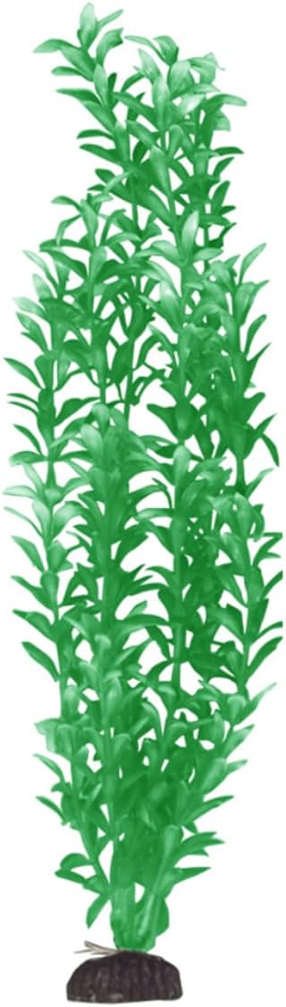Aqua-Plants Plastic Aquarium 3 Piece Plant Bundle – Realistic Appearance and Gentle Texture – Green – 16” Height