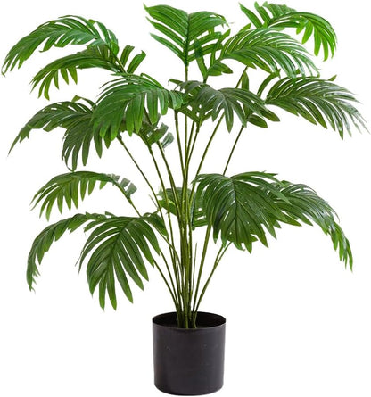 5ft Artificial Palm Tree Indoor, Large Fake Tropical Areca Palm with 13 Trunks, Tall Faux Floor Plants for Indoor Living Rooms Offices Bedroom Home Decor