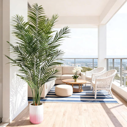 5ft Artificial Palm Tree Indoor, Large Fake Tropical Areca Palm with 13 Trunks, Tall Faux Floor Plants for Indoor Living Rooms Offices Bedroom Home Decor