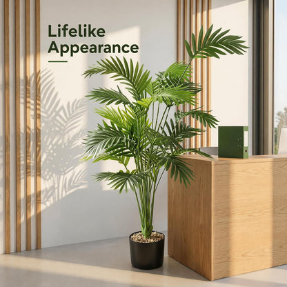 Fake Plants 40" Artificial Monstera Tree Plant Indoor with 18 Trunks Faux Greenery Potted Green Décor for Home Office Bathroom Farmhouse