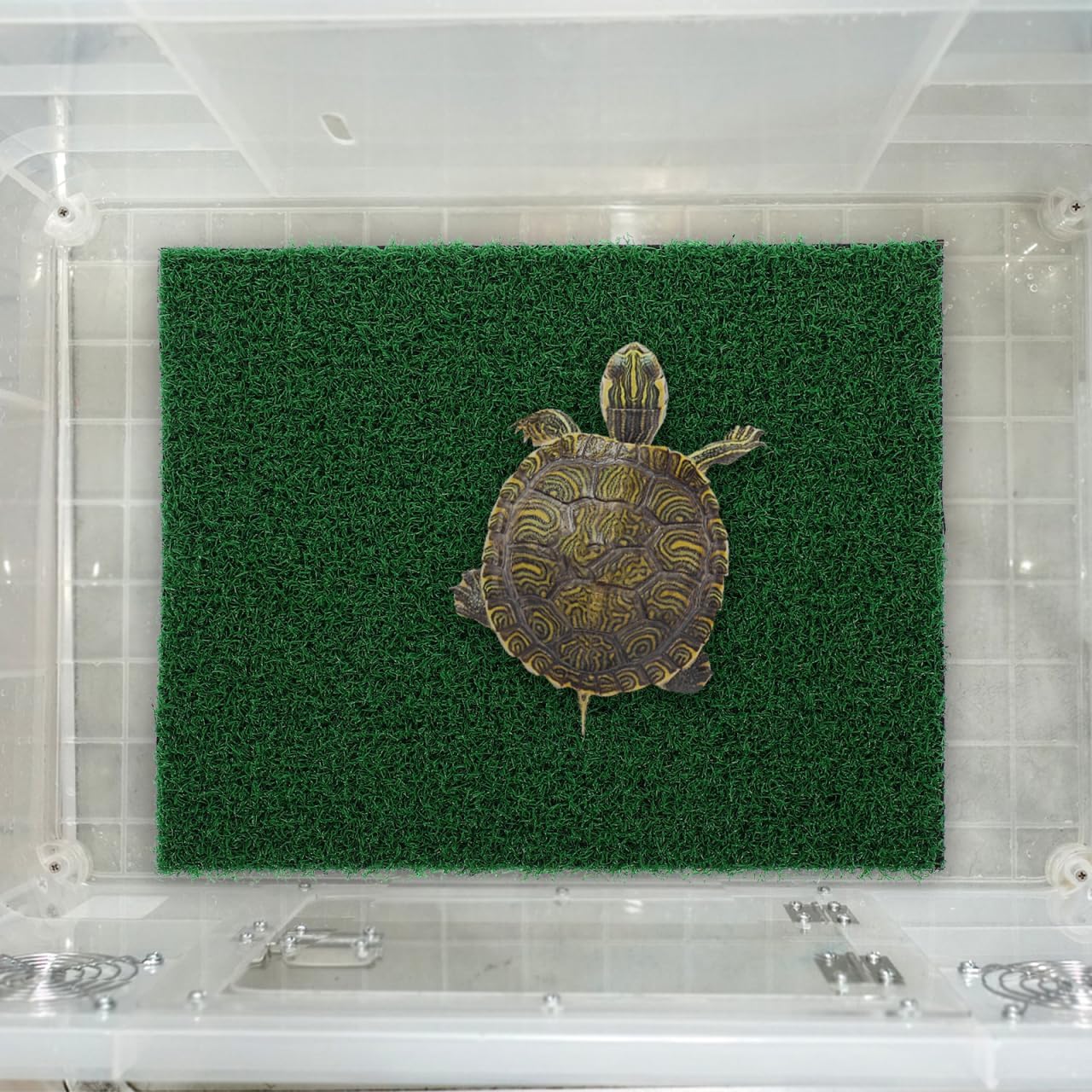 Fish Tank Simulation Turf Mat 11.81 Inch Artificial Turf for Turtle Basking Platform Aquarium and Flowerpot Mat Home Landscaping