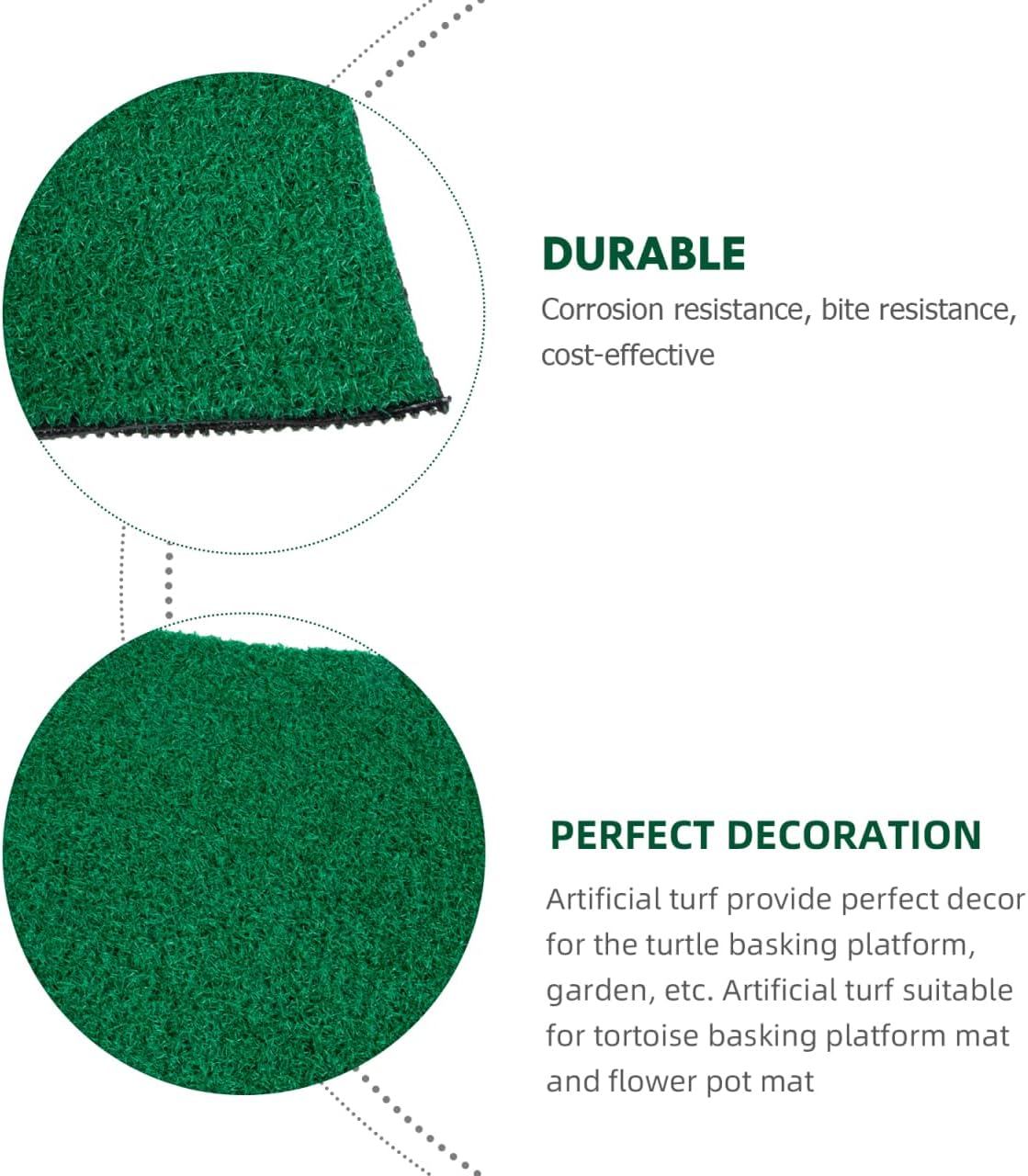 Fish Tank Simulation Turf Mat 11.81 Inch Artificial Turf for Turtle Basking Platform Aquarium and Flowerpot Mat Home Landscaping