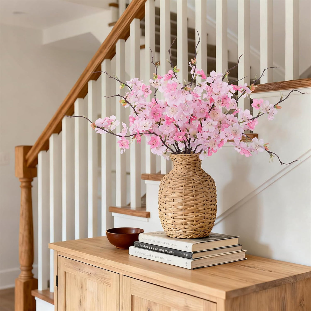 INXUGAO Artificial Cherry Blossom Branches Decor Fake Flowers Indoor