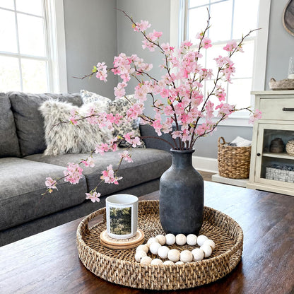 INXUGAO Artificial Cherry Blossom Branches Decor Fake Flowers Indoor