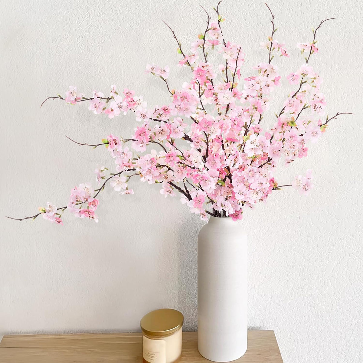 INXUGAO Artificial Cherry Blossom Branches Decor Fake Flowers Indoor
