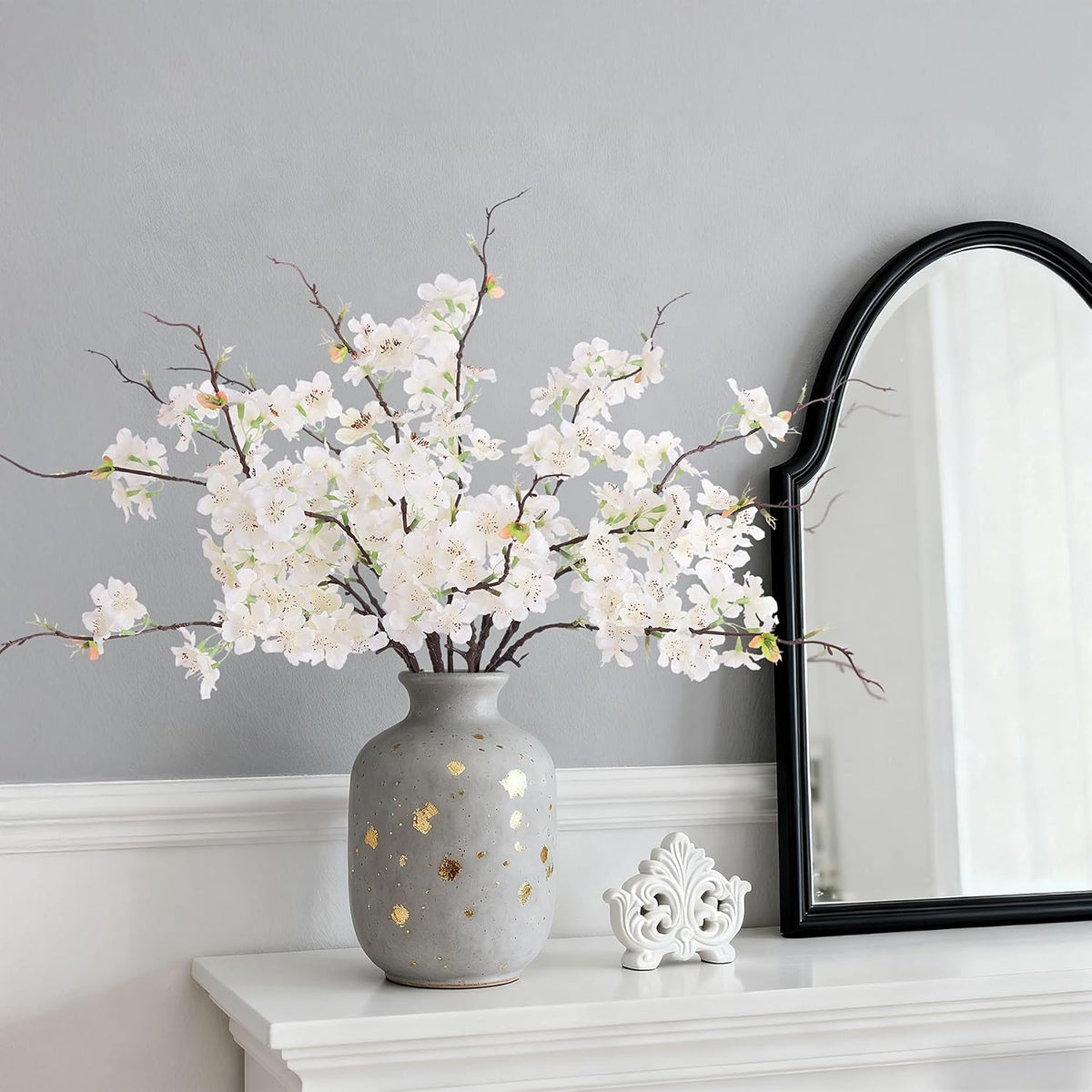 INXUGAO Artificial Cherry Blossom Branches Decor Fake Flowers Indoor