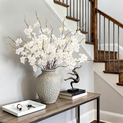 INXUGAO Artificial Cherry Blossom Branches Decor Fake Flowers Indoor