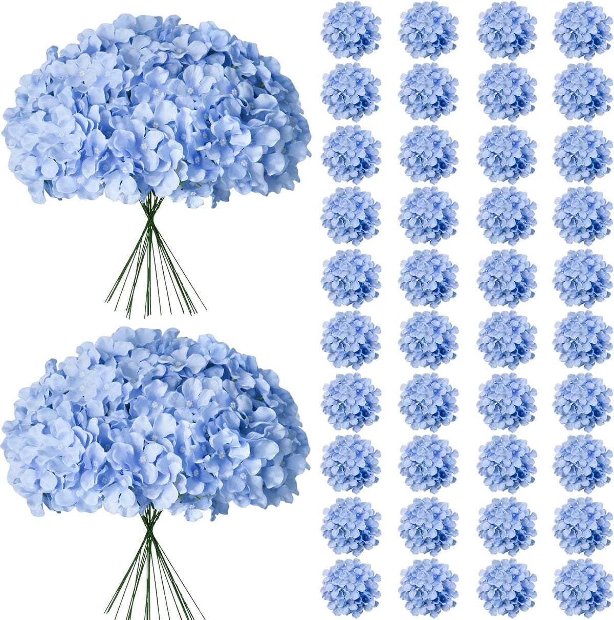 Blue Hydrangea Artificial Flowers Bulk for Home Decor