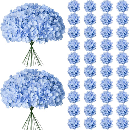 Blue Hydrangea Artificial Flowers Bulk for Home Decor