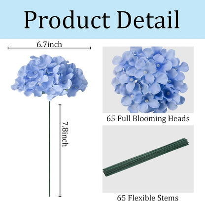 Blue Hydrangea Artificial Flowers Bulk for Home Decor