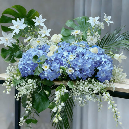 Blue Hydrangea Artificial Flowers Bulk for Home Decor