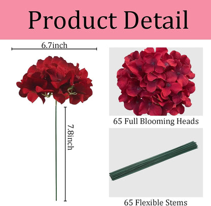 Blue Hydrangea Artificial Flowers Bulk for Home Decor