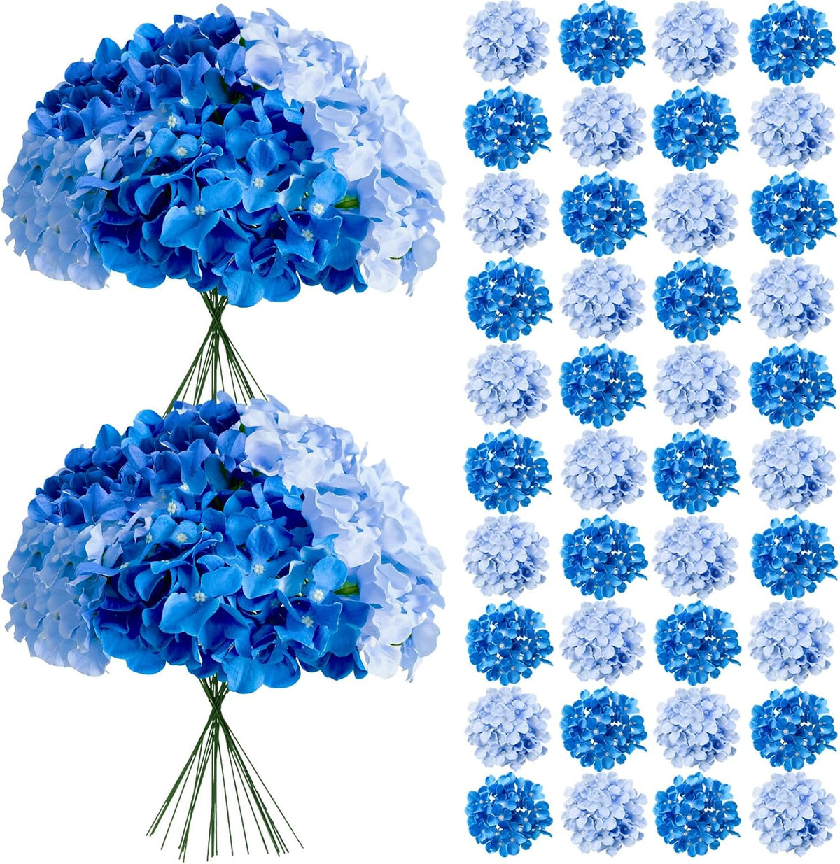 Blue Hydrangea Artificial Flowers Bulk for Home Decor