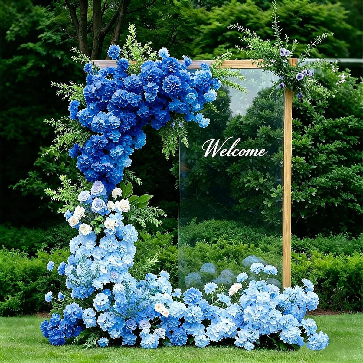 Blue Hydrangea Artificial Flowers Bulk for Home Decor