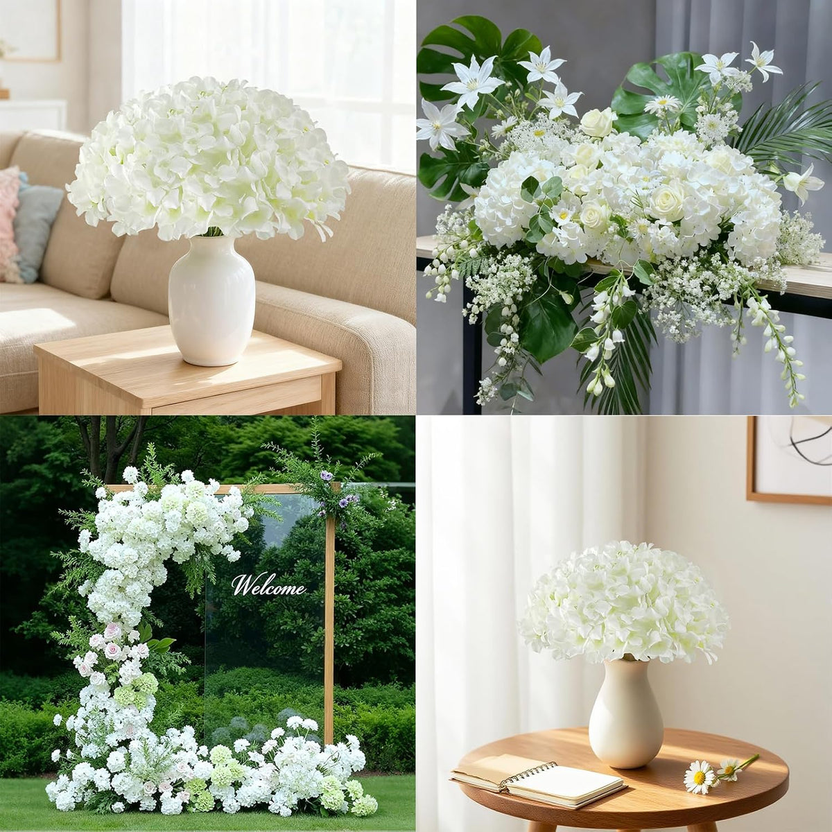 Blue Hydrangea Artificial Flowers Bulk for Home Decor