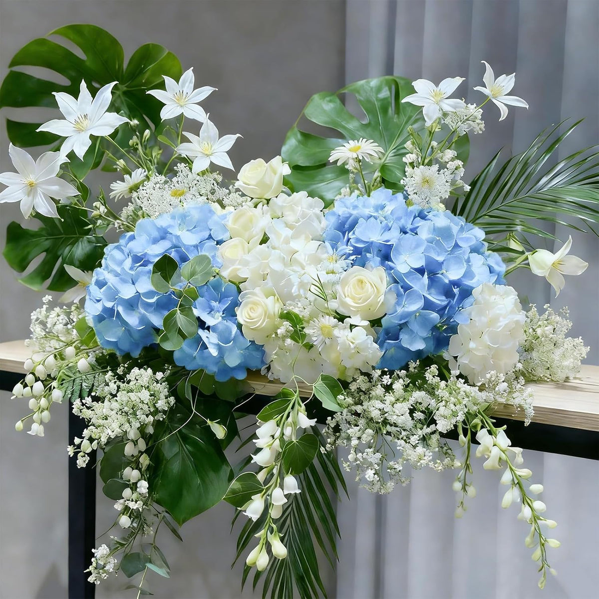 Blue Hydrangea Artificial Flowers Bulk for Home Decor