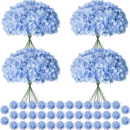 Blue Hydrangea Artificial Flowers Bulk for Home Decor