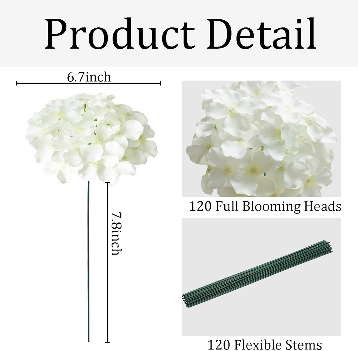 Blue Hydrangea Artificial Flowers Bulk for Home Decor