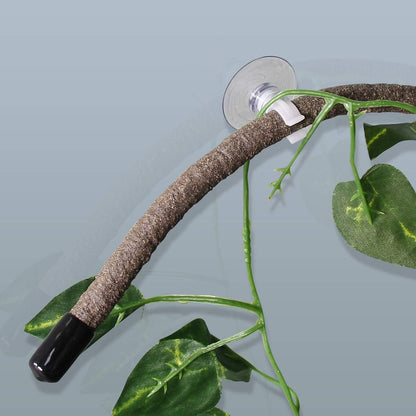 8FT Reptile Vines and Flexible Reptile Leaves with Suction Cups Jungle Climber Long Vines Habitat Decor for Climbing, Chameleon, Lizards, Gecko