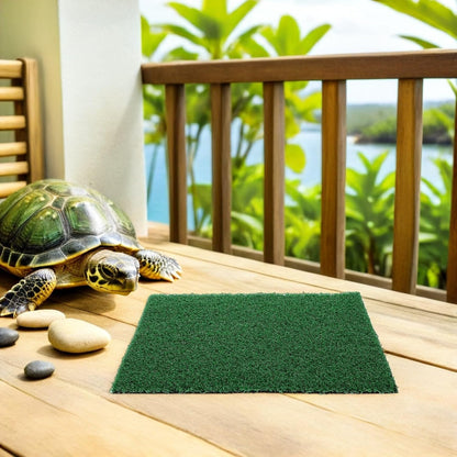 UKCOCO 2pcs Aquarium Grass Carpet for Fish Tank and Reptile Terrarium, Artificial Resin Turf Mat with Effortless Maintenance and Versatile Application, for Turtle Terrace Ramp