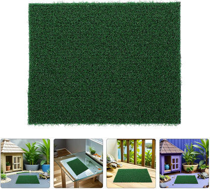 UKCOCO 2pcs Aquarium Grass Carpet for Fish Tank and Reptile Terrarium, Artificial Resin Turf Mat with Effortless Maintenance and Versatile Application, for Turtle Terrace Ramp