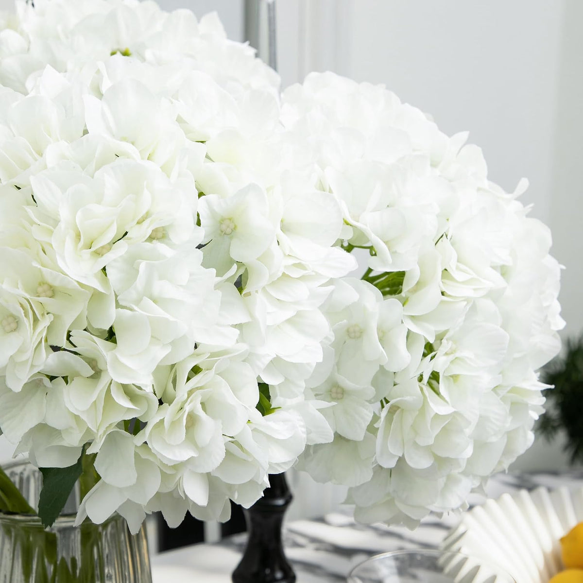 6 PCS Hydrangea Artificial Flowers, Fake Flowers, Suitable for Wedding Decorations, Home Decorations, Garden Decorations, Party Decorations, Table Decorations, Centerpiece Arrangements (Light Blue)