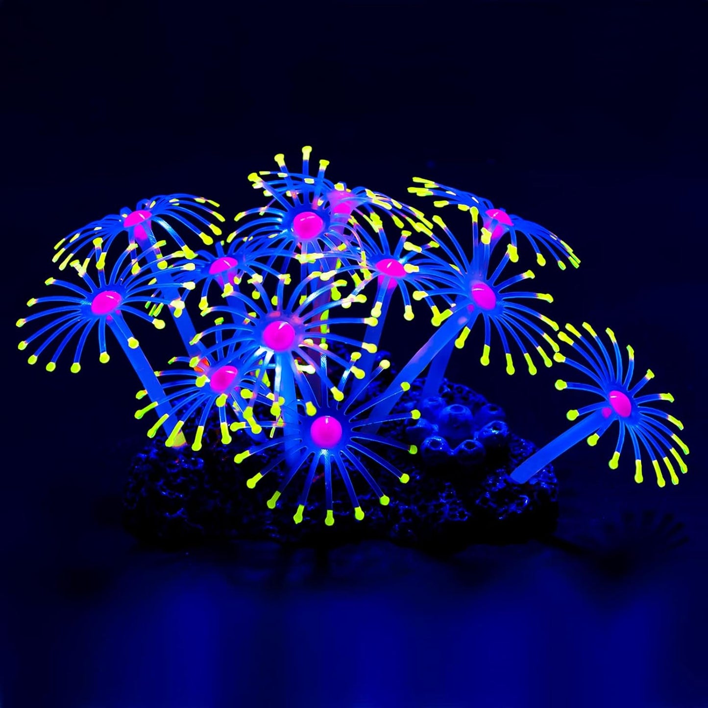 Glowing Effect Artificial Coral Plant for Fish Tank, Decorative Aquarium Ornament, Orange