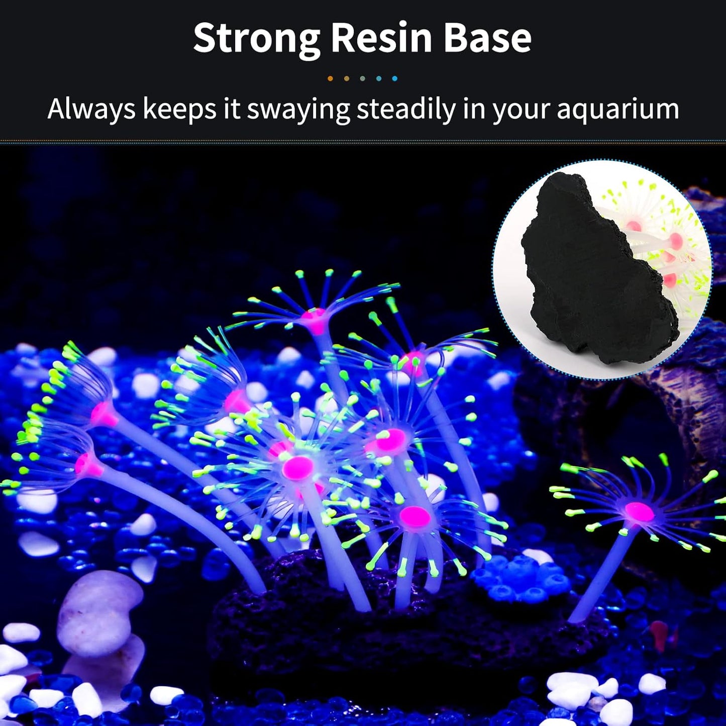 Glowing Effect Artificial Coral Plant for Fish Tank, Decorative Aquarium Ornament, Orange